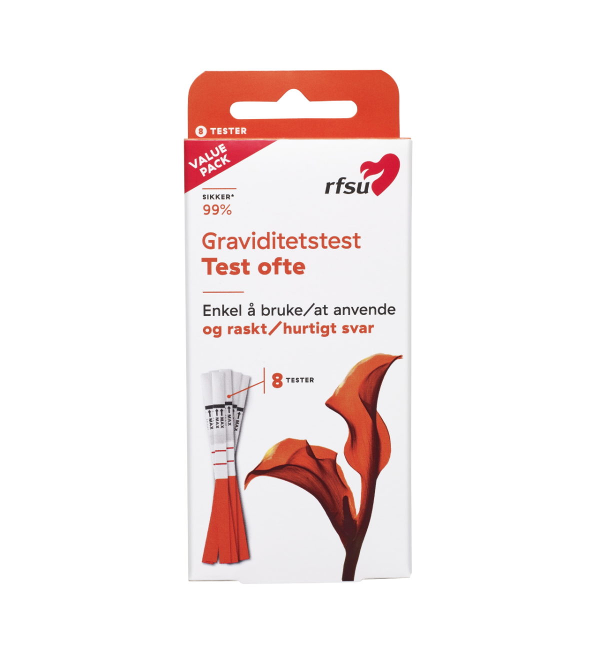 graviditesttest 8 pack front rfsu