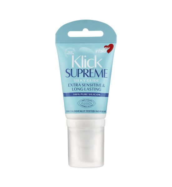 Klick Supreme Glide 40ml - Silikonbasert glidemiddel med en silkemyk følelse - RFSU