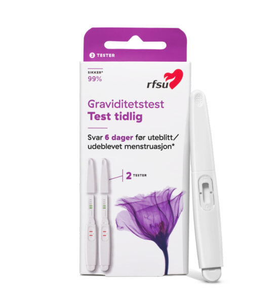 Test Tidlig 2-pakning - Test tidlig 6 dager før uteblitt menstruasjon - RFSU