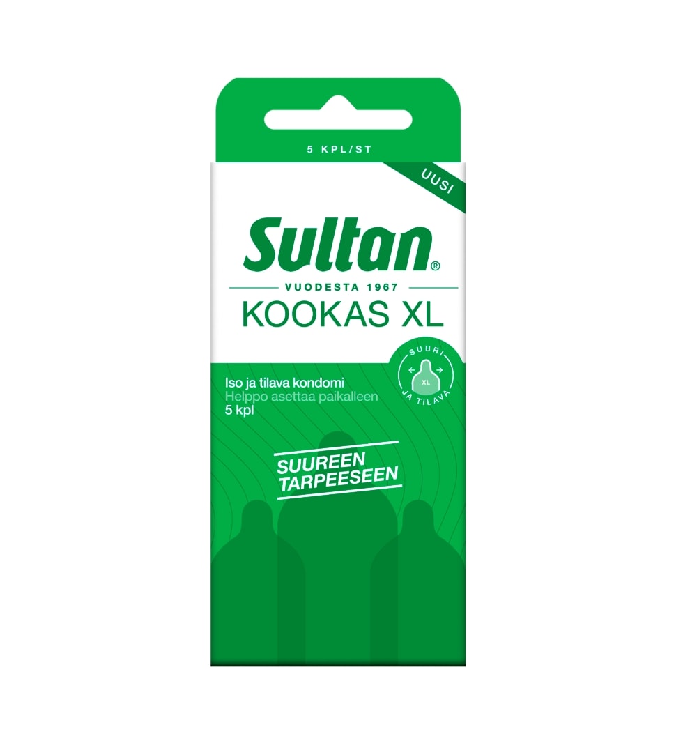 Kookas XL 5 stk - Finlands største kondom for en romsligere følelse og passform - Sultan