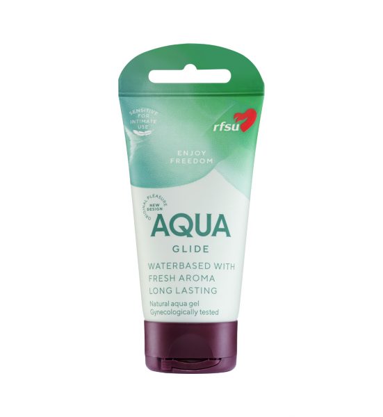 Aqua Glide 40ml - VANNBASERT GLIDEMIDDEL I SMIDIG STØRRELSE - RFSU