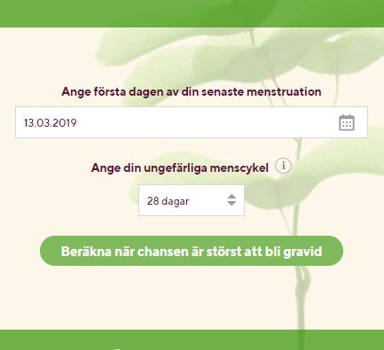 sannolikheten att bli gravid sannolikheten att bli gravid