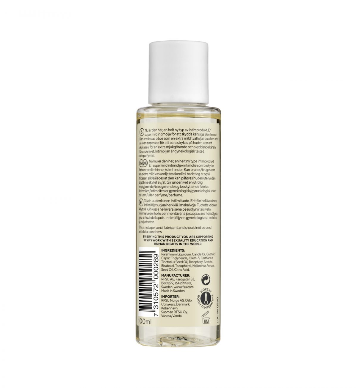 intimolja cleanse intimate oil rfsu