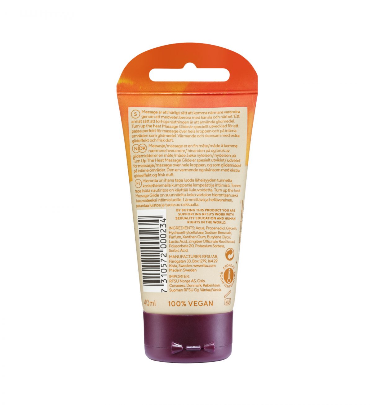 rfsu glidmedel turn up the heat 40 ml