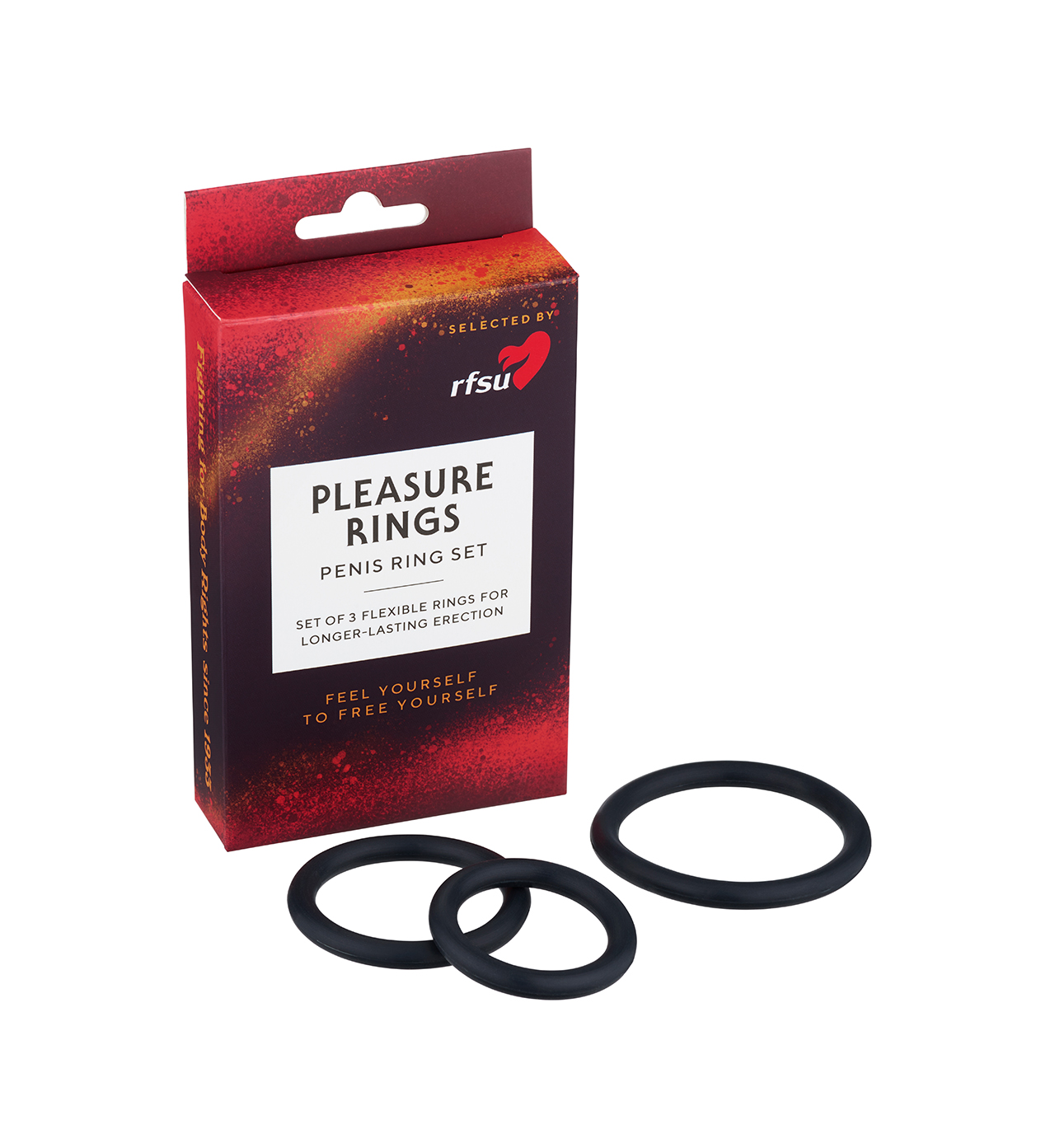 Pleasure Rings - 3 different sized penis rings  - RFSU