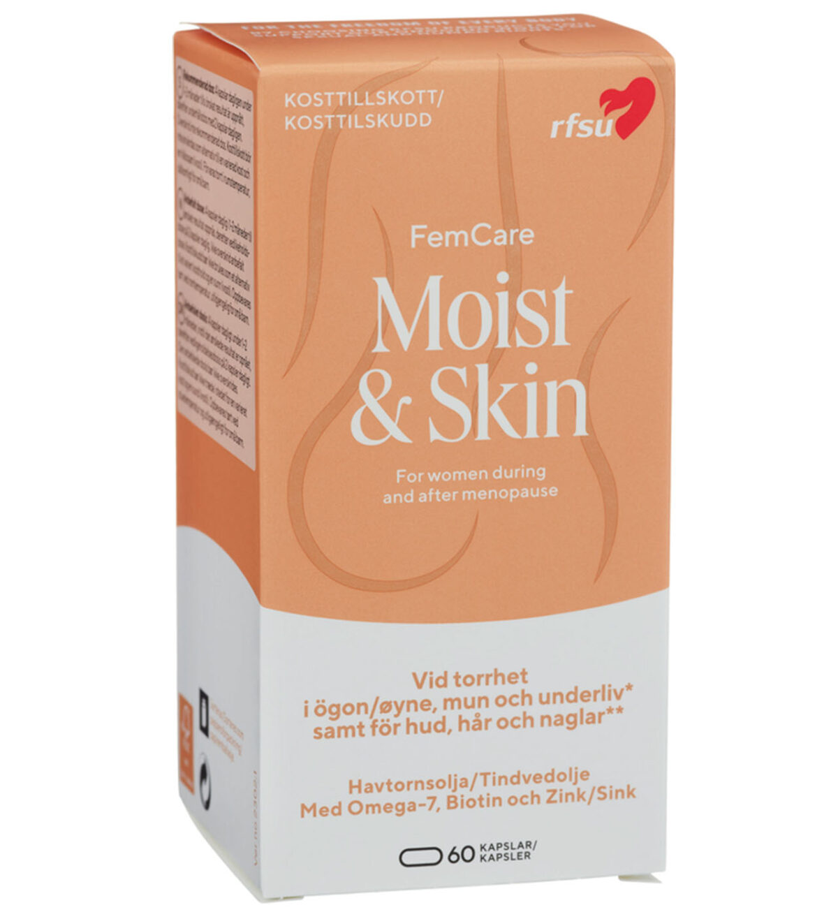 Moist & Skin kosttillskott - För dig med torra slemhinnor i ögon, mun eller i underlivet - RFSU