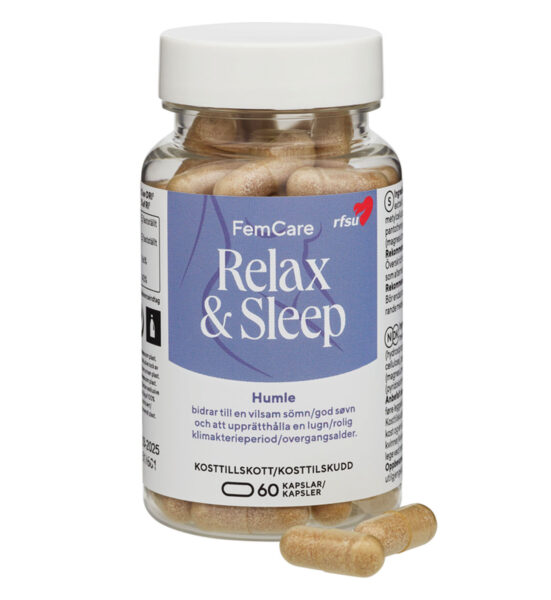 Relax & Sleep kosttillskott - För en vilsam sömn i klimakteriet      - RFSU