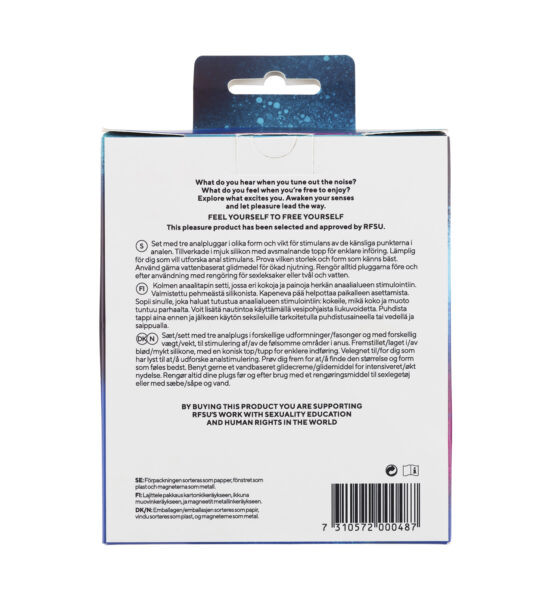 Pleasure Plugs - 3 analplugger i forskjellige varianter - RFSU