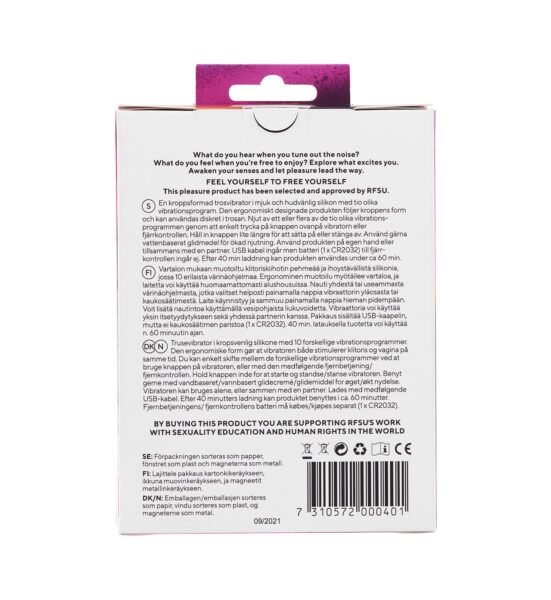 Keep Me Close trusevibrator - Diskré trusevibrator med fjernkontroll - RFSU