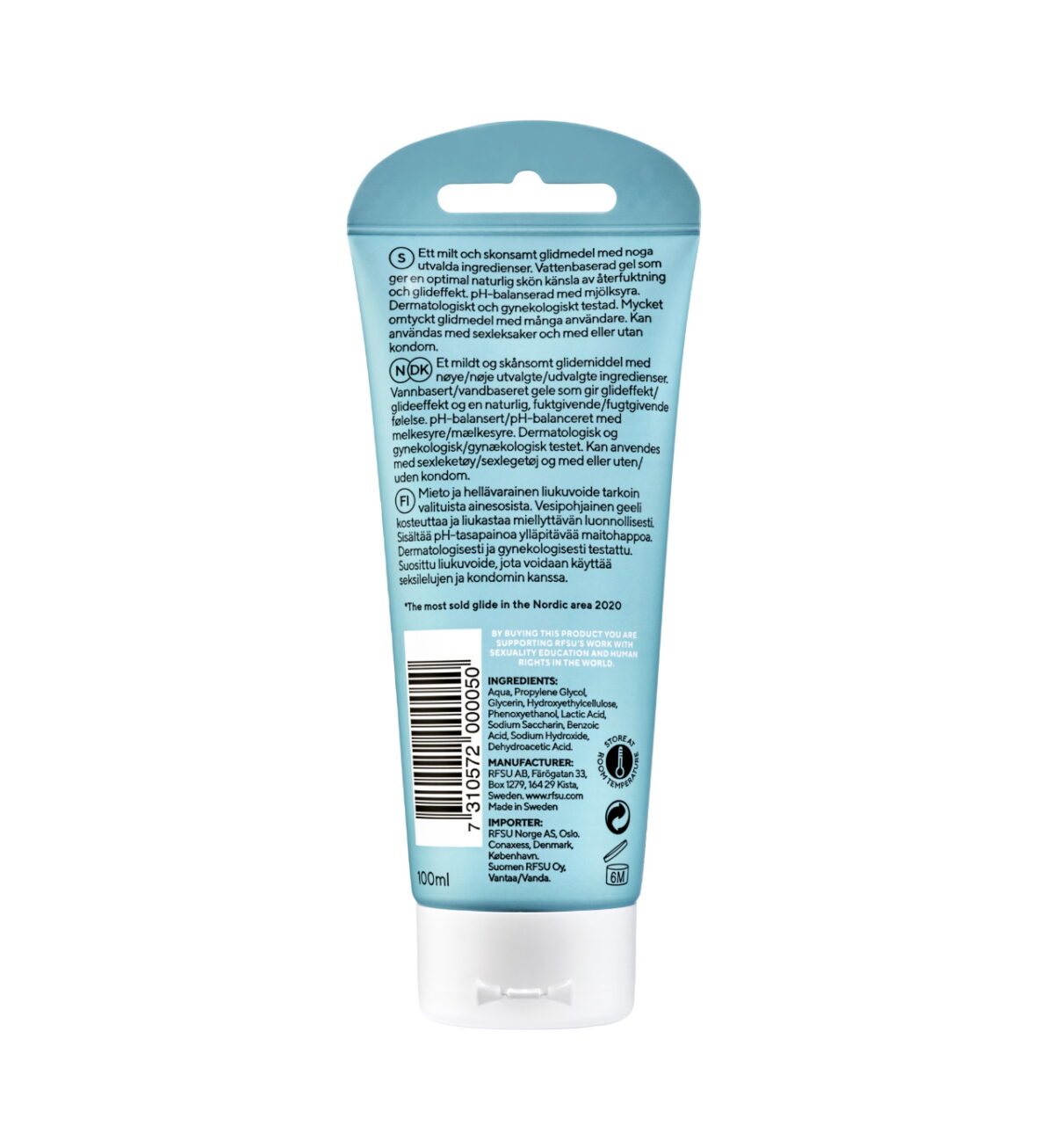 Klick Natural Glide 100ml - Lubricant for a natural feeling - RFSU