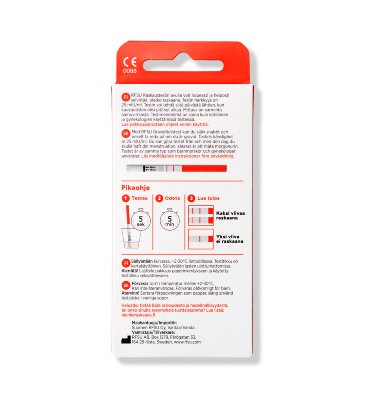 Helppo & nopea -raskaustesti - Selvitä nopeasti ja helposti oletko raskaana - RFSU