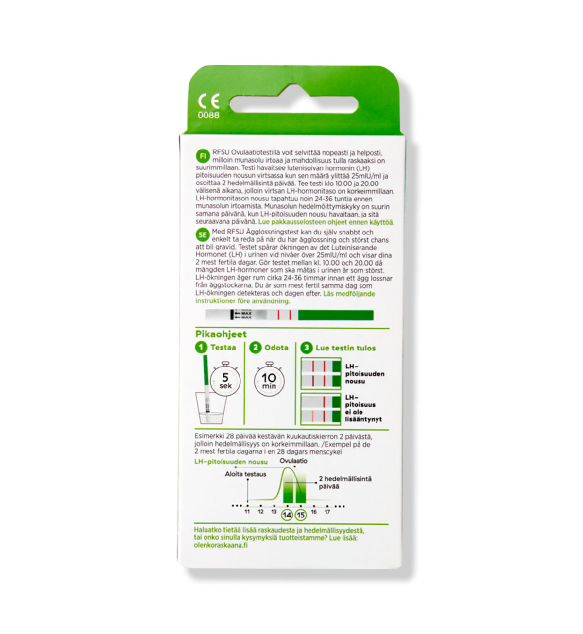 Parhaat päivät -ovulaatiotesti - Selvitä, milloin mahdollisuus tulla raskaaksi on suurin - RFSU
