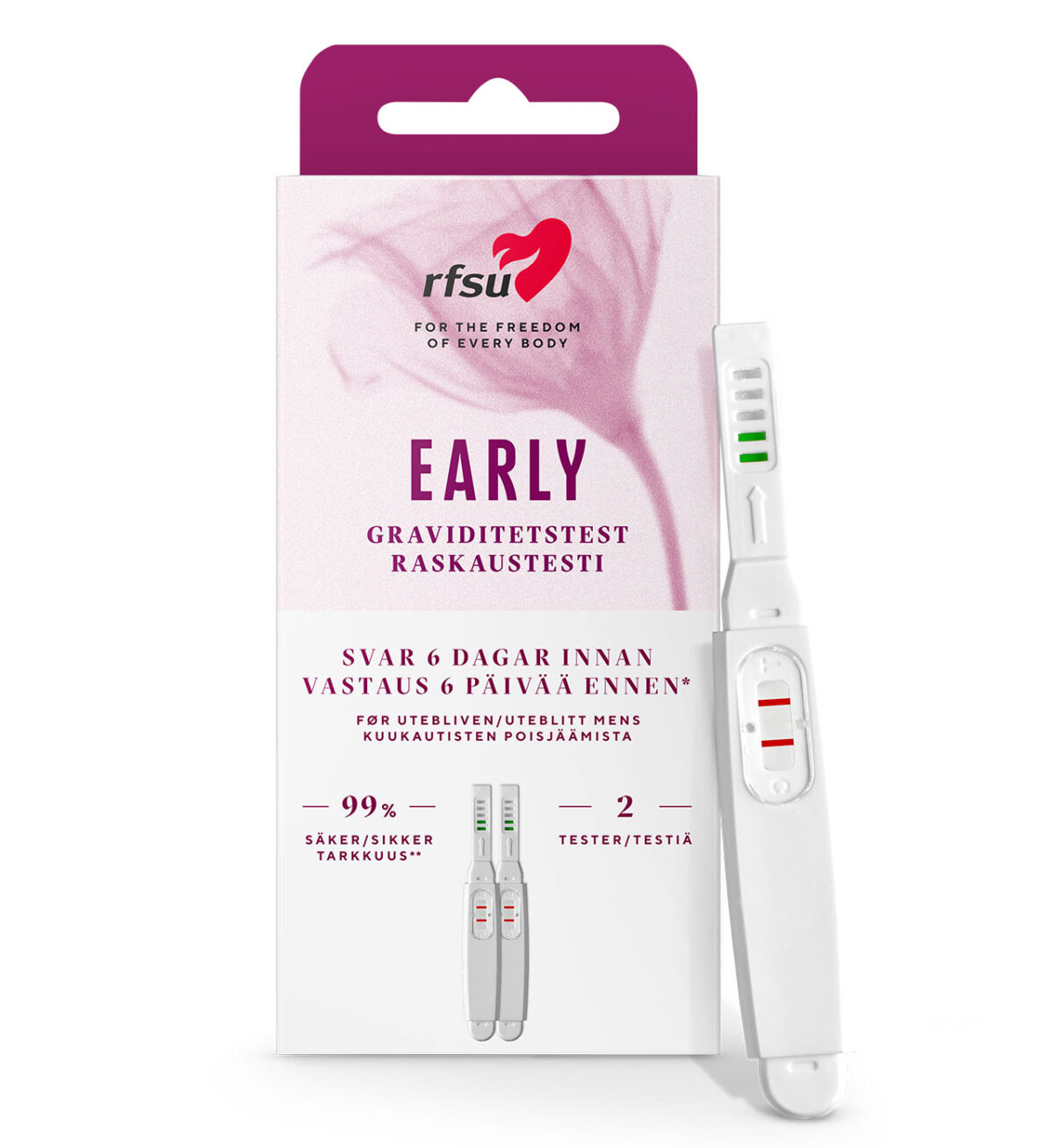 Early – tidlig graviditetstest - Tests tidlig, allerede 6 dager før uteblitt mens - RFSU